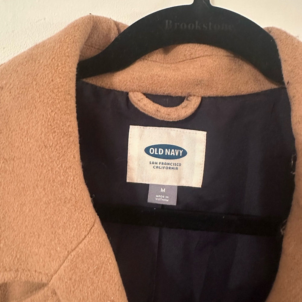 Women’s Old Navy Camel Wool Blend‎ Peacoat Jacket - Size M - Picture 2 of 8